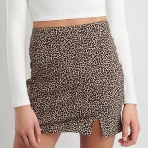 Garage Leopard Print Mini Skirt